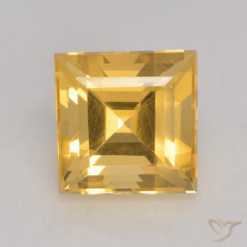 3.75ct Natural ouro médio Citrino, Quadrado, VS