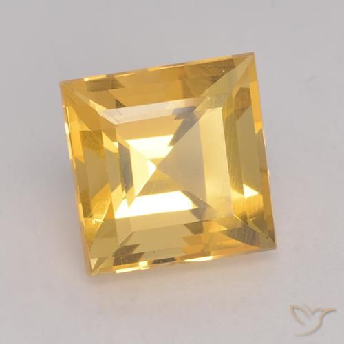 Citrino ouro médio Natural 3.75ct, Quadrado, VS