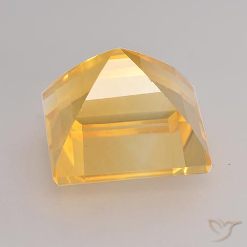 Citrino ouro médio Natural 3.45ct, Quadrado, VVS-VS