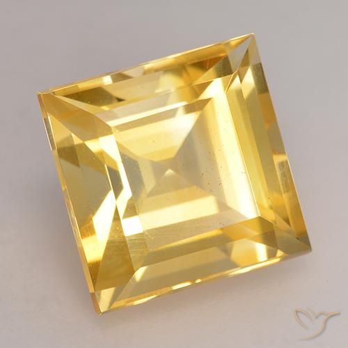 Citrino ouro médio Natural 3.49ct, Quadrado, VS