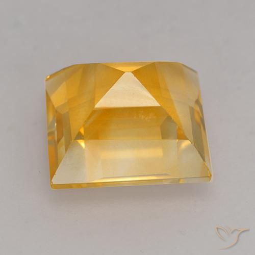 Citrino Dourado médio Natural 2.91ct, Quadrado, VVS-VS