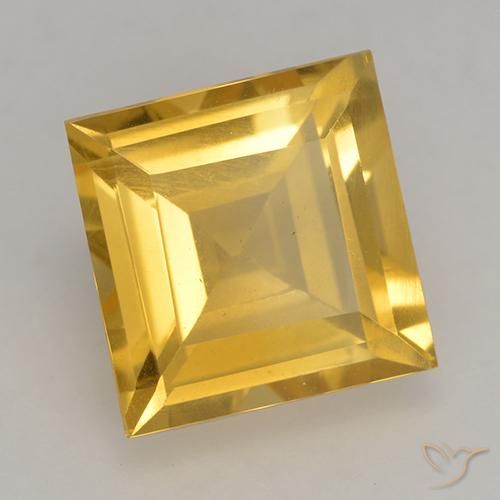 Citrino ouro brilhante Natural 3.39ct, Quadrado, VS