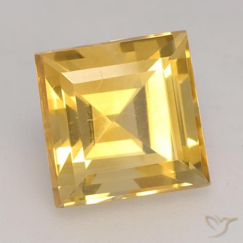 Citrino ouro médio Natural 3.66ct, Quadrado, VVS-VS