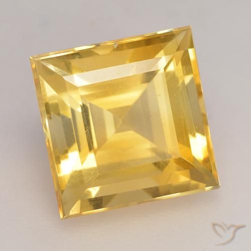 Citrino ouro brilhante Natural 3.55ct, Quadrado, VS