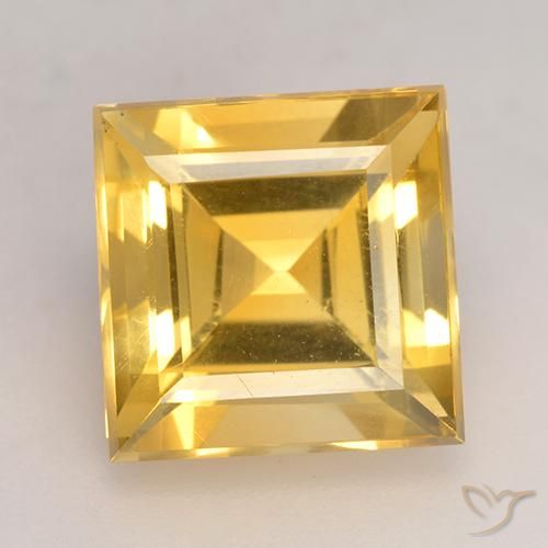 3.71ct Natural ouro brilhante Citrino, Quadrado, VS