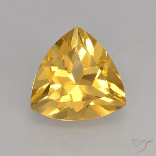 2.26ct Natural ouro médio Citrino, Trilhão, VVS-VS