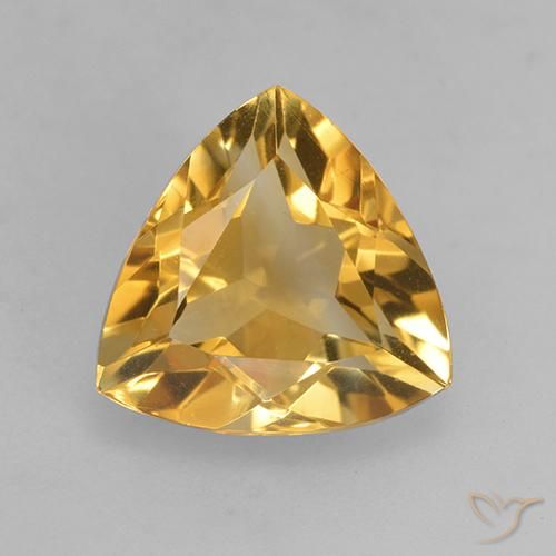 2.47ct Natural Laranja Dourado Profundo Citrino, Trilhão, VVS-VS