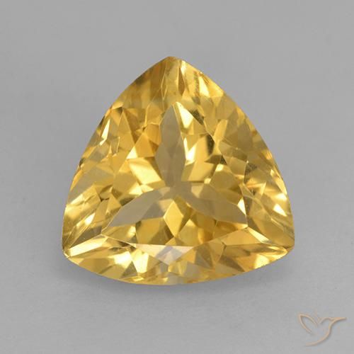 2.35ct Natural Dourado médio Citrino, Trilhão, VVS-VS