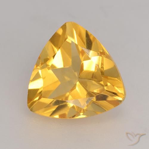 2.22ct Natural Dourado médio Citrino, Trilhão, VVS-VS
