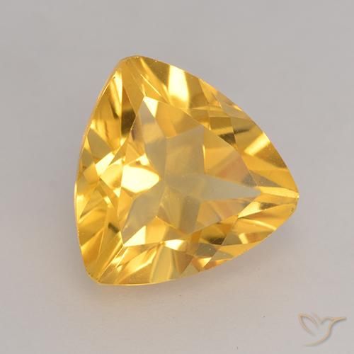 Citrino Dourado médio Natural 2.22ct, Trilhão, VVS-VS