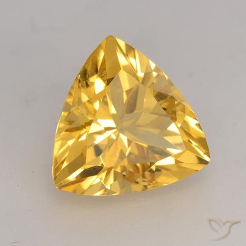 Citrino Dourado médio Natural 2.24ct, Trilhão, VVS-VS