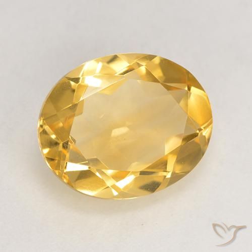 Citrino ouro médio Natural 3.06ct, oval, VVS-VS