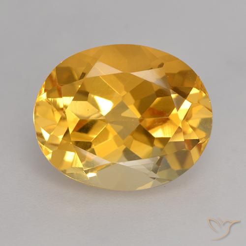 3.81ct Natural Laranja-dourado médio-claro Citrino, oval, VVS-VS