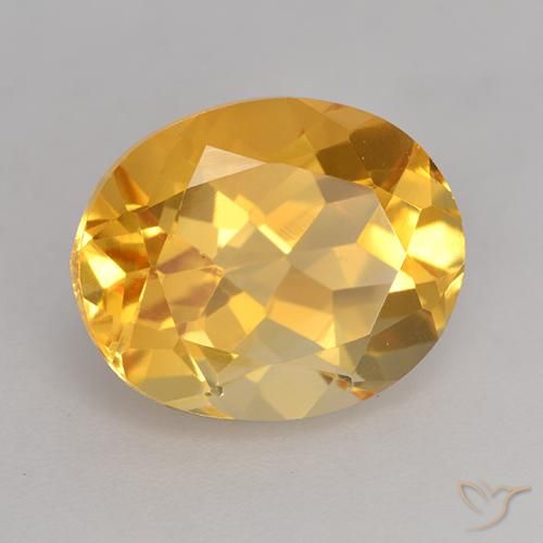 Citrino Laranja-dourado médio-claro Natural 3.81ct, oval, VVS-VS