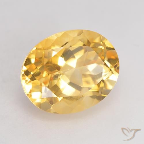 Citrino ouro médio Natural 4.00ct, oval, VVS-VS