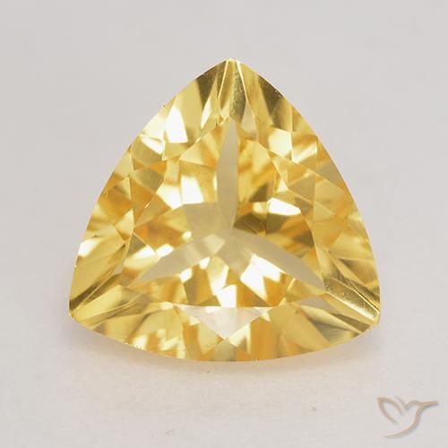 2.03ct Natural Dourado Citrino, Trilhão, VVS-VS