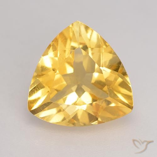 1.98ct Natural Dourado Citrino, Trilhão, VVS-VS
