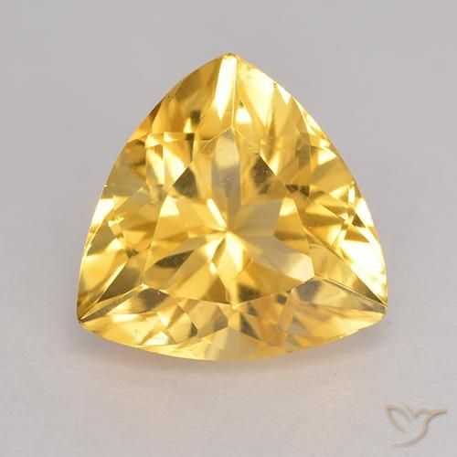 2.15ct Natural Dourado Citrino, Trilhão, VVS-VS