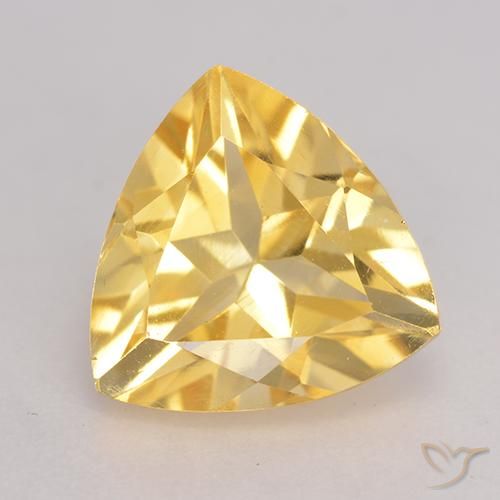 2.21ct Natural Dourado Citrino, Trilhão, VVS-VS