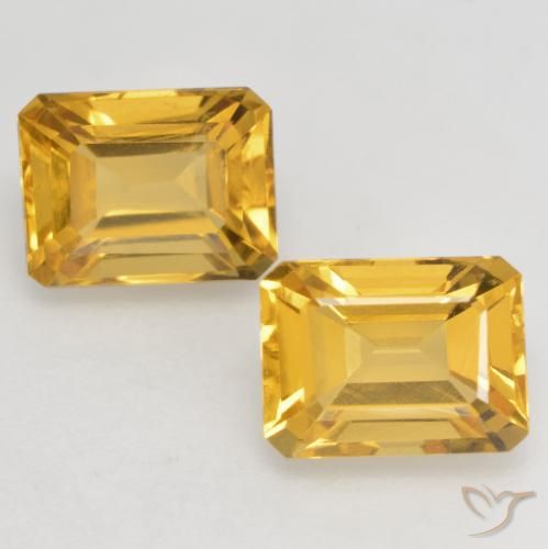 3.35ctw Natural ouro brilhante Citrino, Corte Esmeralda, VVS-VS