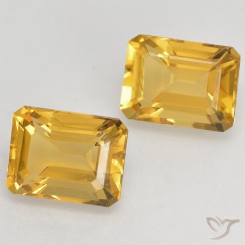 Pedras preciosas de Citrino ouro brilhante natural de 3.35 ct, Corte Octógono / Esmeralda, VVS-VS