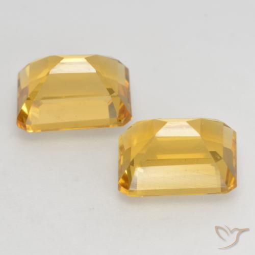 Pedras preciosas de Citrino ouro brilhante natural de 3.35 ct, Corte Octógono / Esmeralda, VVS-VS