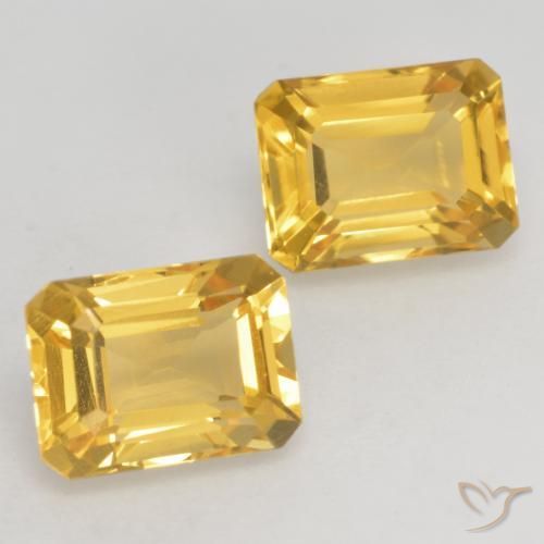Pedras preciosas de Citrino ouro brilhante natural de 3.20 ct, Corte Octógono / Esmeralda, VVS-VS