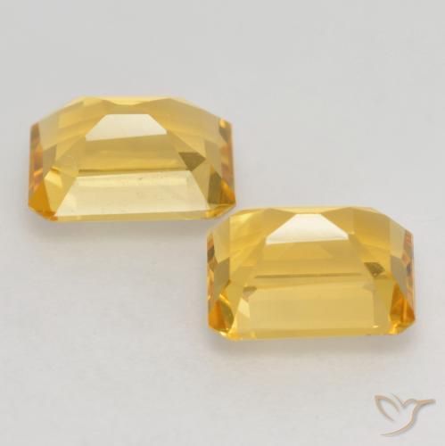 Pedras preciosas de Citrino ouro brilhante natural de 3.20 ct, Corte Octógono / Esmeralda, VVS-VS