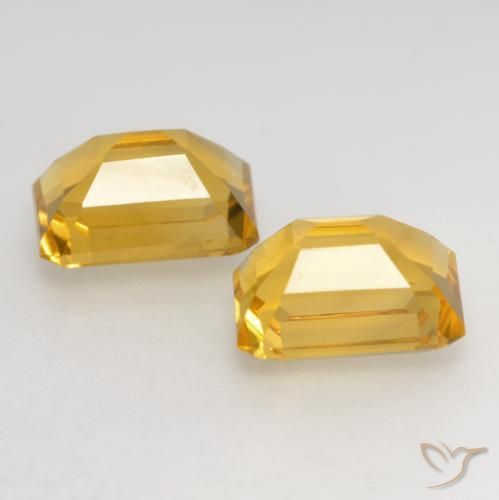 Pedras preciosas de Citrino Dourado natural de 3.21 ct, Corte Octógono / Esmeralda, VVS-VS