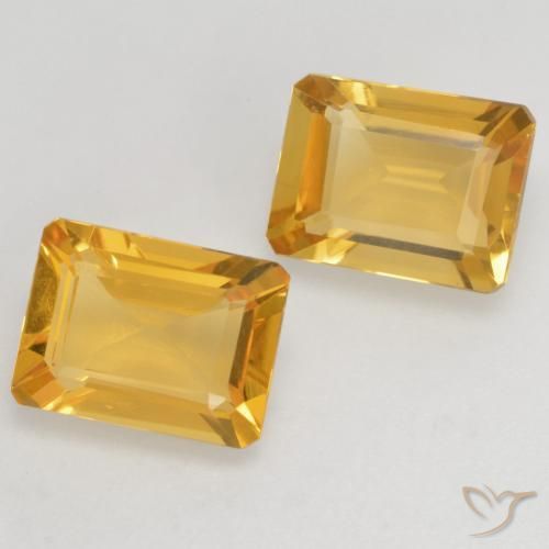 Pedras preciosas de Citrino Laranja Dourado Profundo natural de 2.71 ct, Corte Octógono / Esmeralda, VVS-VS