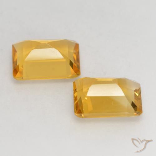 Pedras preciosas de Citrino Laranja Dourado Profundo natural de 2.71 ct, Corte Octógono / Esmeralda, VVS-VS
