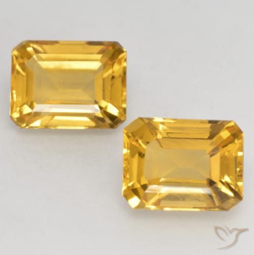 3.32ctw Natural Dourado Médio-escuro Citrino, Corte Esmeralda, VVS-VS