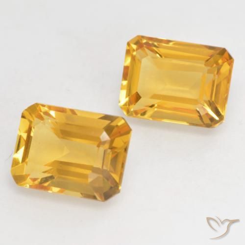 Pedras preciosas de Citrino ouro médio natural de 3.32 ct, Corte Octógono / Esmeralda, VVS-VS