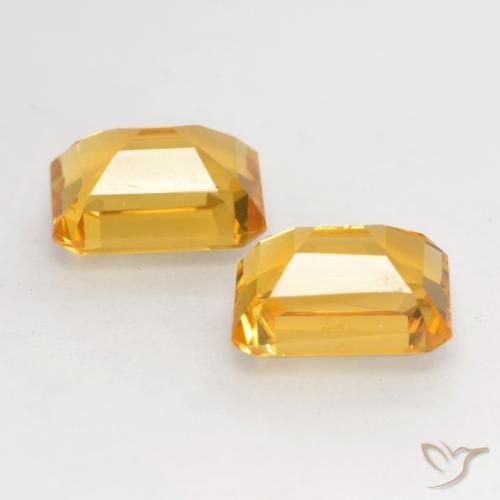 Pedras preciosas de Citrino ouro médio natural de 3.32 ct, Corte Octógono / Esmeralda, VVS-VS