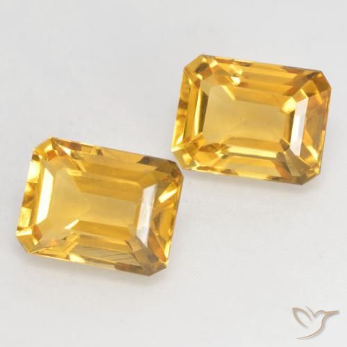 Pedras preciosas de Citrino ouro profundo natural de 3.33 ct, Corte Octógono / Esmeralda, VVS-VS