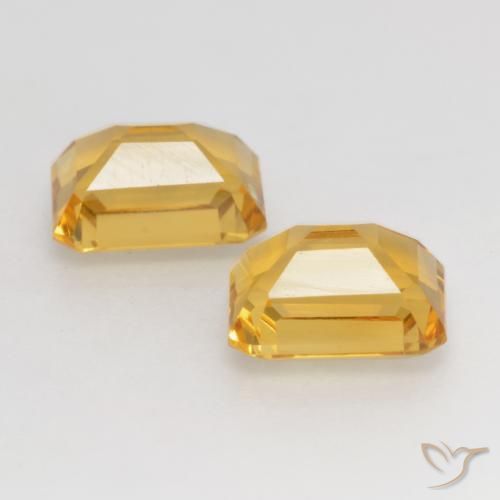 Pedras preciosas de Citrino ouro profundo natural de 3.33 ct, Corte Octógono / Esmeralda, VVS-VS
