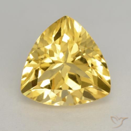 2.39ct Natural Laranja Dourada Citrino, Trilhão, VVS-VS