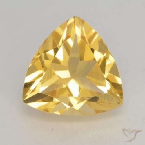 2.35ct Natural Ouro Citrino, Trilhão, VVS-VS