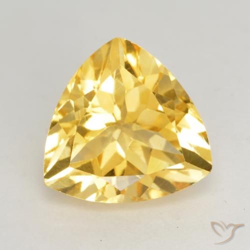2.15ct Natural Dourado Médio-claro Citrino, Trilhão, VVS-VS