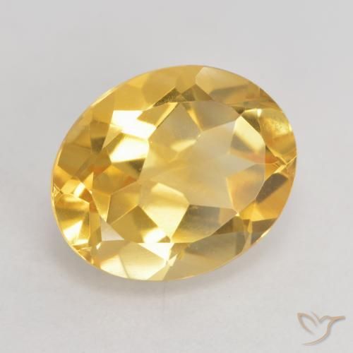 Citrino ouro médio Natural 3.04ct, oval, VVS-VS