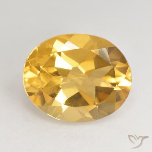 3.17ct Natural ouro médio Citrino, oval, VVS-VS