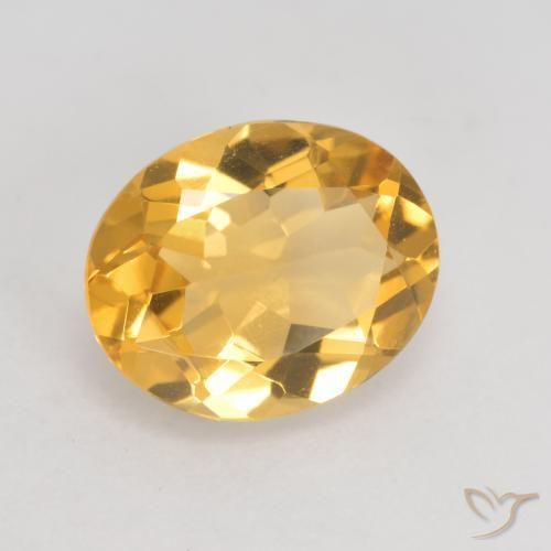 Citrino ouro médio Natural 2.96ct, oval, VVS-VS
