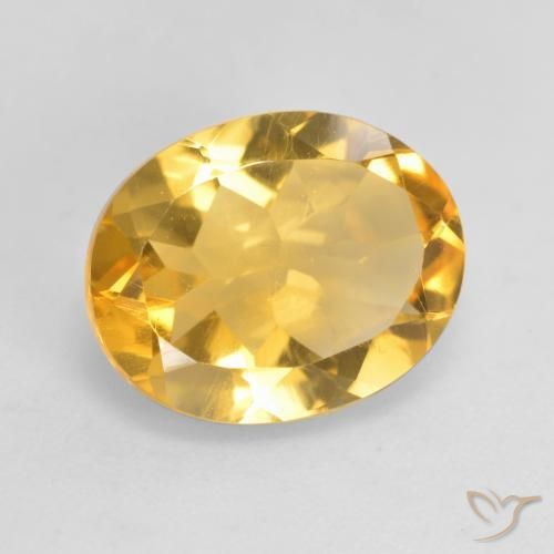 Citrino Laranja Dourado Profundo Natural 3.06ct, oval, VVS-VS
