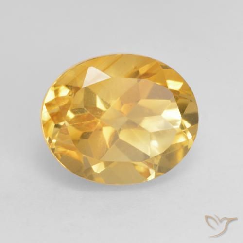 Citrino Laranja Dourado Profundo Natural 3.79ct, oval, VS