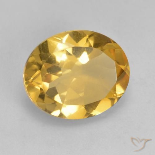 Citrino Dourado médio Natural 3.34ct, oval, VS