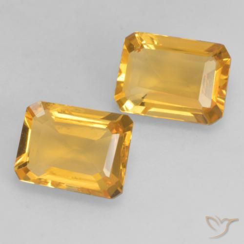Pedras preciosas de Citrino ouro brilhante natural de 2.66 ct, Corte Octógono / Esmeralda, VVS-VS