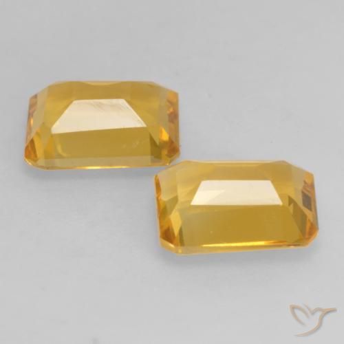 Pedras preciosas de Citrino ouro brilhante natural de 2.66 ct, Corte Octógono / Esmeralda, VVS-VS