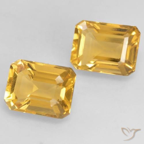 Pedras preciosas de Citrino Laranja Dourado Profundo natural de 3.38 ct, Corte Octógono / Esmeralda, VVS-VS