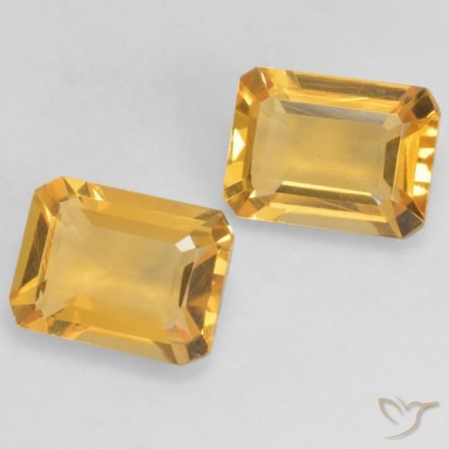 Pedras preciosas de Citrino ouro profundo natural de 2.70 ct, Corte Octógono / Esmeralda, VVS-VS