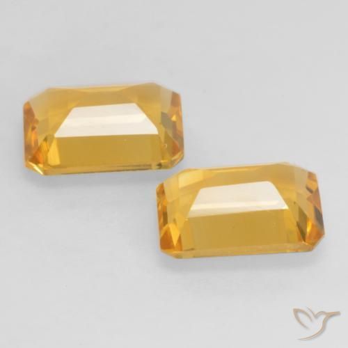 Pedras preciosas de Citrino ouro profundo natural de 2.70 ct, Corte Octógono / Esmeralda, VVS-VS